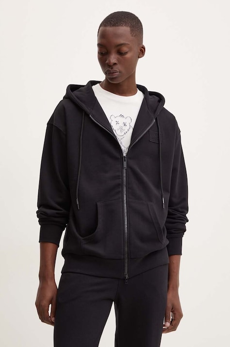 Iceberg bluza barbati, culoarea negru, cu glugă, neted, E066 6317