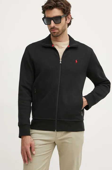 Polo Ralph Lauren bluza barbati, culoarea negru, neted, 710881509