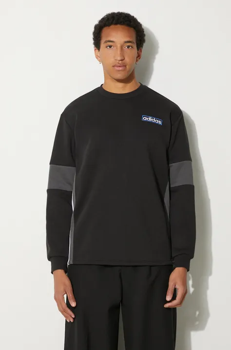 Кофта adidas Originals Adibreak Crew чоловіча колір чорний з аплікацією IY4853