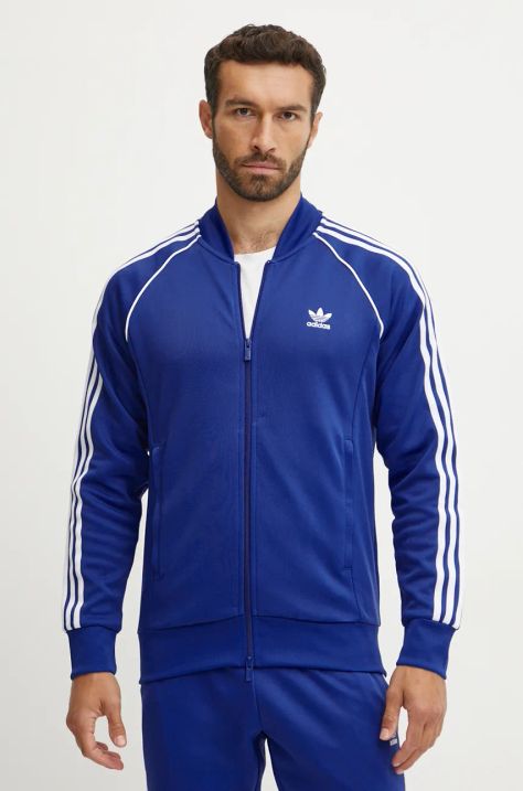 adidas Originals bluza Adicolor Classics męska kolor niebieski z aplikacją IY9850