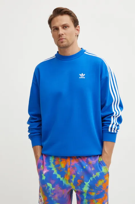 adidas Originals sweatshirt Oversize Crew men's blue color IZ2479