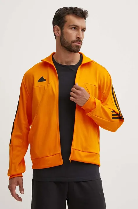 Кофта adidas Tiro мужская цвет оранжевый с аппликацией IY2065