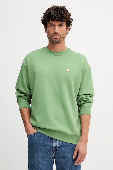 Bavlnená mikina United Colors of Benetton modrá farba, jednofarebná, 342ZU1093