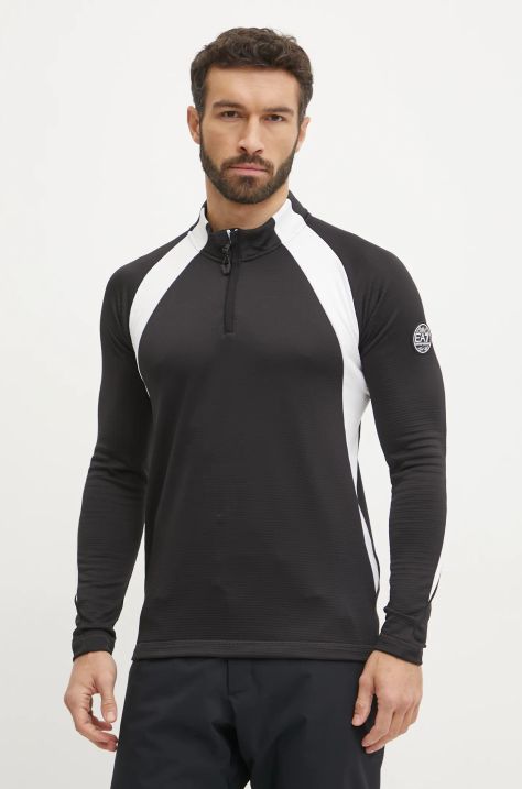 EA7 Emporio Armani bluza sportowa St. Moritz Powerstretch kolor czarny z aplikacją PJQXZ.6DPMA5