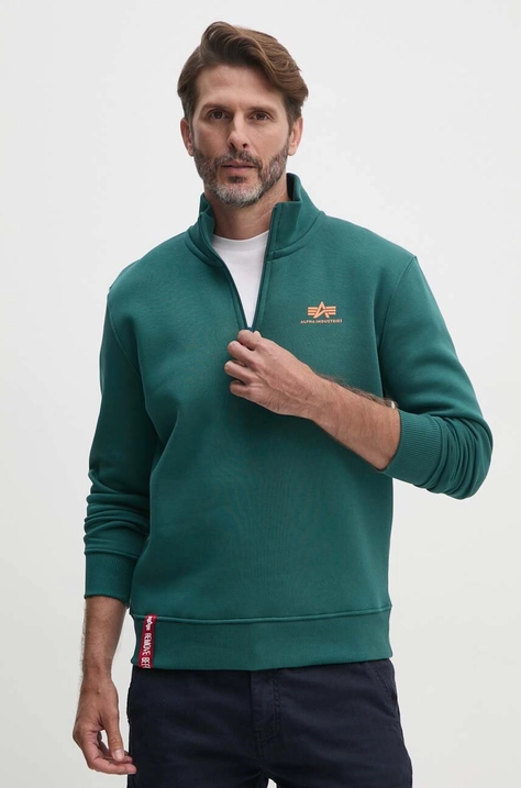 Alpha Industries felpa uomo colore verde  108308