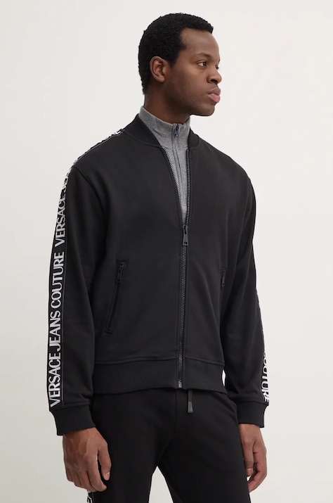Versace Jeans Couture felpa in cotone uomo colore nero  77GAIC02 CF02C