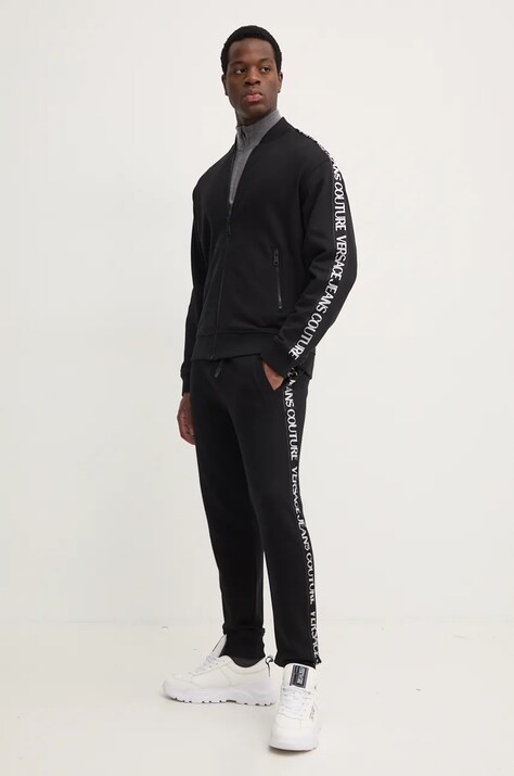 Бавовняна кофта Versace Jeans Couture — AW24-BLM0BS, чорний — фото 2