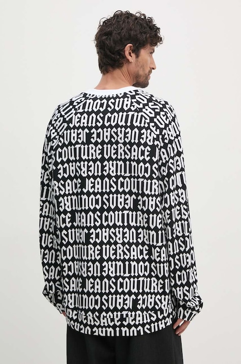 Бавовняна кофта Versace Jeans Couture — AW24-BLM0C8, чорний — фото 3