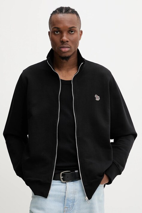 PS Paul Smith hanorac de bumbac barbati, culoarea negru, neted, M2R.136T.KZEBRA