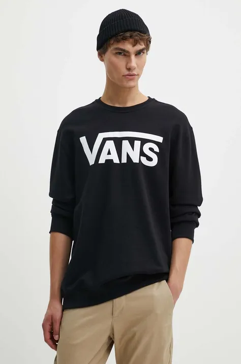 Βαμβακερή μπλούζα Vans χρώμα: μαύρο, VN000JSFY281
