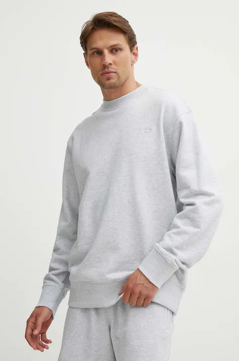 Bombažen pulover adidas Originals moški, siva barva, IX9808