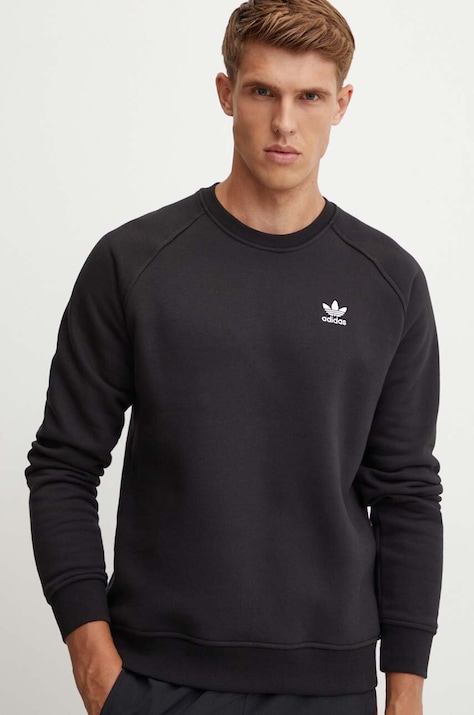 adidas Originals bluză Essential bărbați, culoarea negru, uni, IY4932