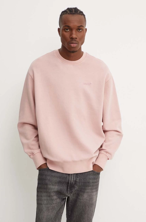 Levi's felpa uomo colore rosa con cappuccio A9244