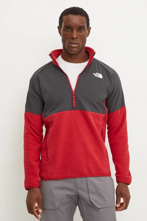 The North Face hanorac Glacier Heavyweight culoarea roșu, cu imprimeu, NF0A89JH86O1