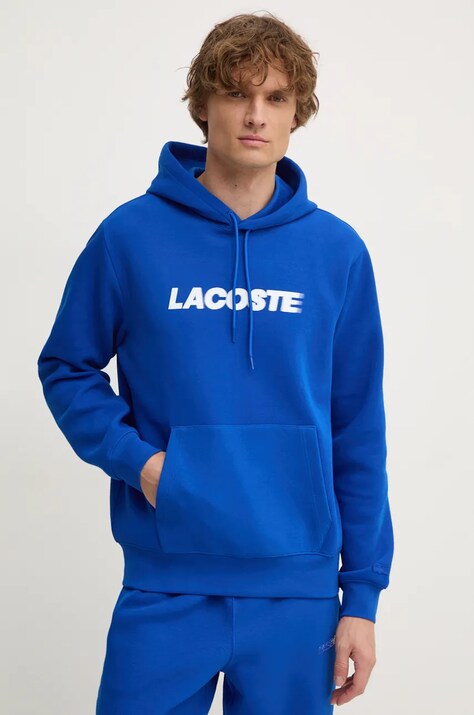 Lacoste felpa uomo colore blu con cappuccio SH2860