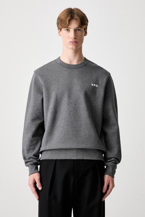 A.P.C. Boxy Petit Vpc кофта оверсайз из хлопка для мужчин серая COHBR-H27916