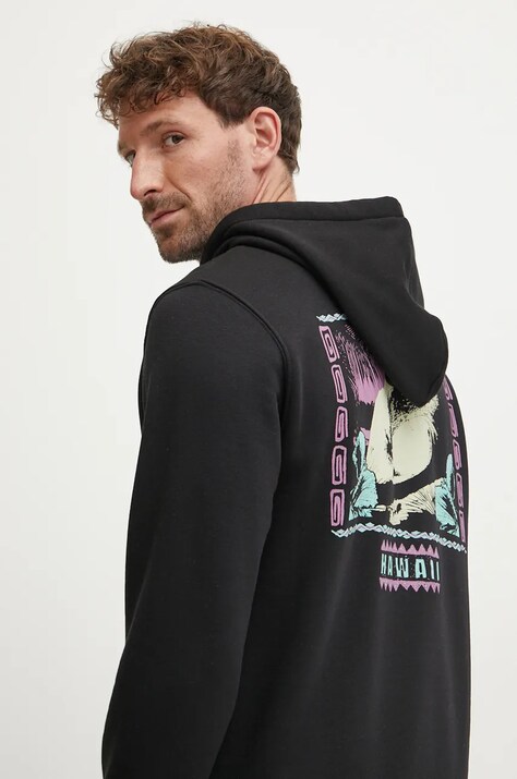 Суичър Billabong Dreamy Place в черно с качулка с принт EBYSF00155