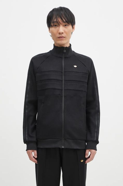 adidas Originals felpa in misto lana Archive Tracktop colore nero  IY0427