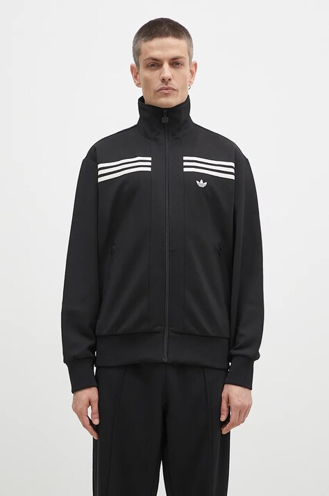 Dukserica adidas Originals 70s Track Top za muškarce, boja: crna, s aplikacijom, JN5962
