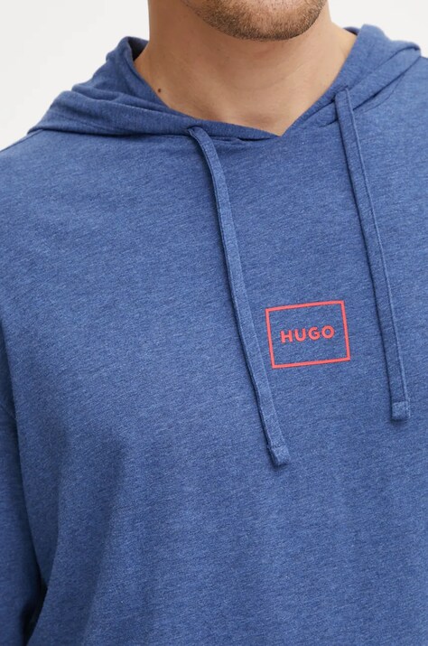 HUGO кофта loungwear чоловіча бавовняна з еластаном — AW24-BLM0WR, темно-синій — фото 5