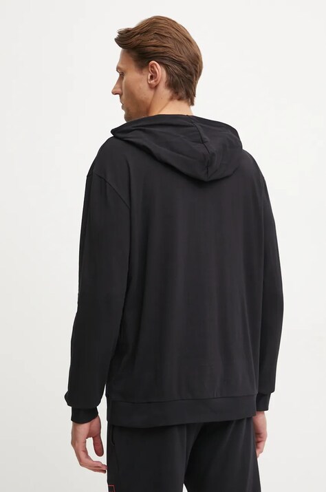 HUGO кофта loungwear чоловіча бавовняна з еластаном — AW24-BLM0WR, чорний — фото 3