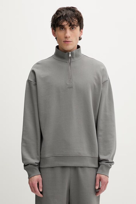 HUGO dukserica za muškarce od pamuka Durty244 siva 50525881