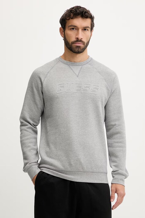 Guess bluza męska kolor szary z aplikacją Z4YQ16 K9V31