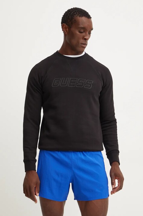 Guess bluza barbati, culoarea negru, cu imprimeu, Z4YQ16 K9V31