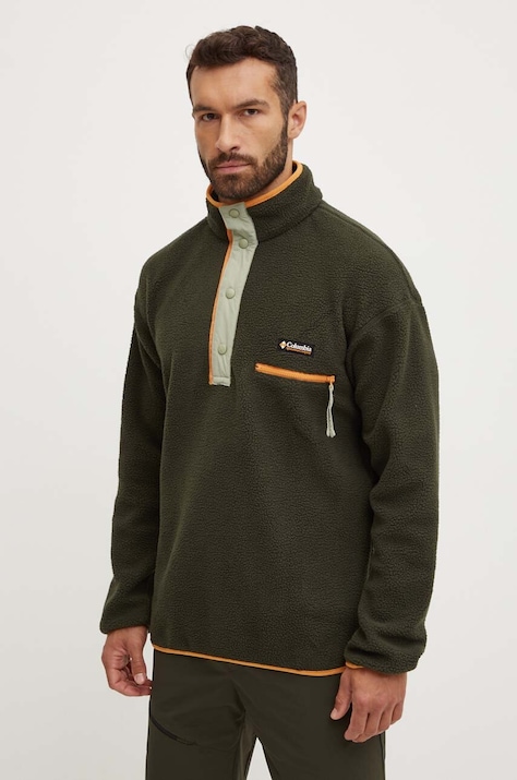 Спортен суичър Columbia Helvetia II в зелено с апликация 2090891