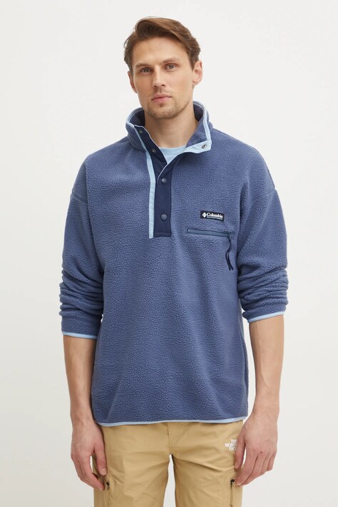 Columbia bluza sportowa Helvetia II kolor niebieski z aplikacją 2090891
