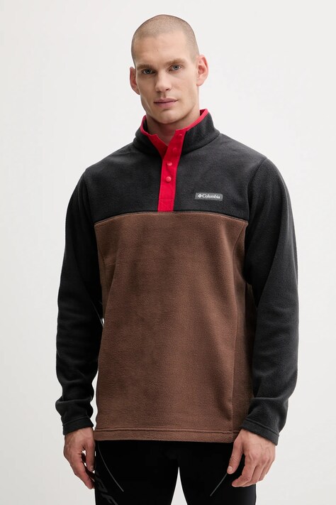 Columbia bluza sportowa Steens Mountain Half Snap kolor brązowy wzorzysta 2097721