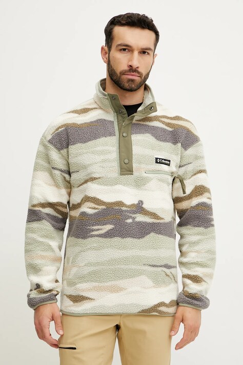 Columbia bluza sportowa Helvetia II kolor zielony wzorzysta 2098461