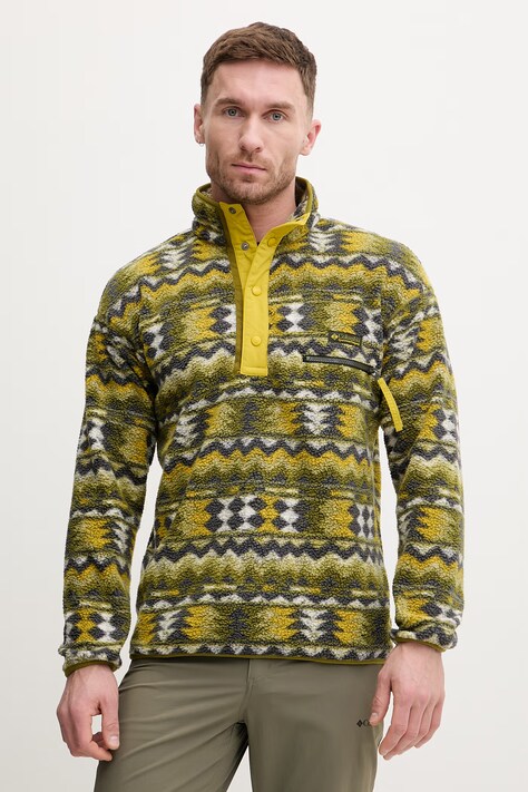 Columbia bluza sportowa Helvetia II kolor zielony wzorzysta 2098461