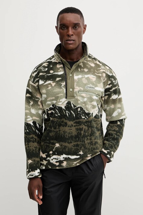Columbia bluza sportowa Helvetia II kolor zielony wzorzysta 2098461