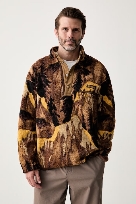 Columbia bluza sportowa męska polarowa Helvetia brązowa 2098461
