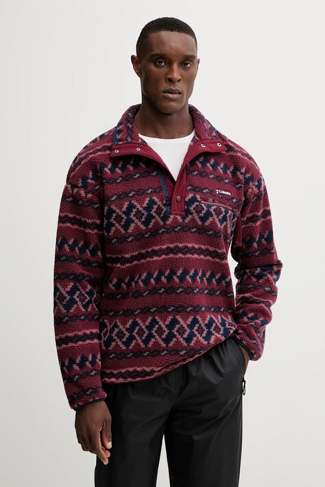 Columbia bluza sportowa Helvetia II kolor bordowy wzorzysta 2098461