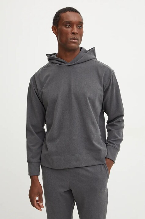 Кофта лаунж Calvin Klein Underwear цвет серый с капюшоном однотонная 000NM2678E