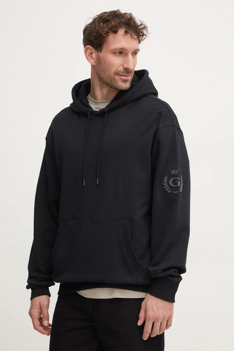 Mikina Guess pánská, černá barva, s kapucí, s aplikací, M4BQ05.KBJ31