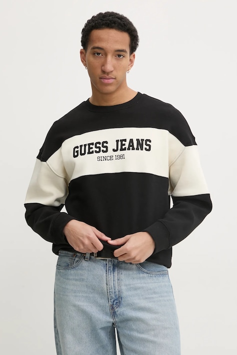 Dukserica Guess Jeans za muškarce, boja: zelena, s uzorkom, M4BQ39 K9V31