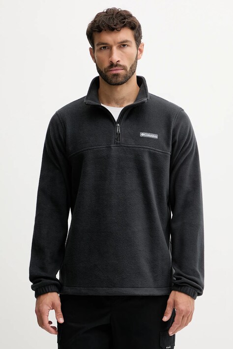 Fleecová mikina Columbia Steens Mountain Half Zip černá barva, 1620191