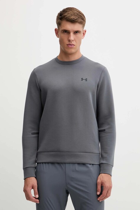 Under Armour bluza Unstoppable Fleece Crew męska kolor szary z nadrukiem 1389351