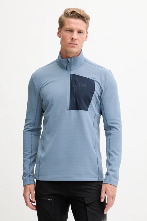Helly Hansen bluza sportowa Versalite Fleece kolor niebieski wzorzysta 49550