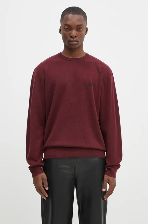 Carhartt WIP maglione in lana Madison Sweater colore granata I030841.2CPXX