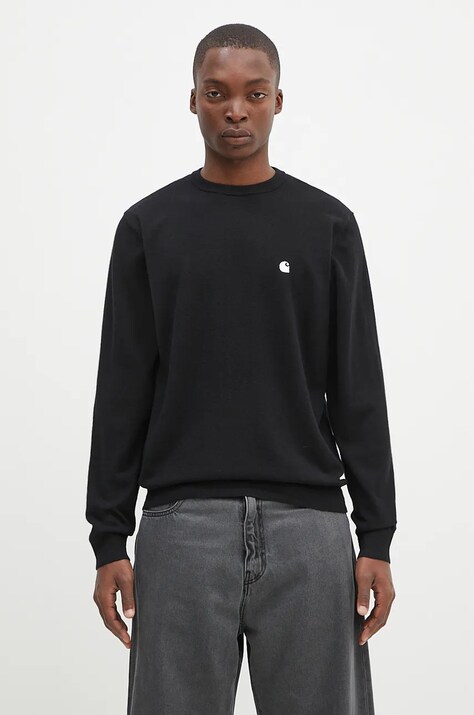 Carhartt WIP Sweter wełniany Madison Sweater kolor czarny lekki I030841.K02XX