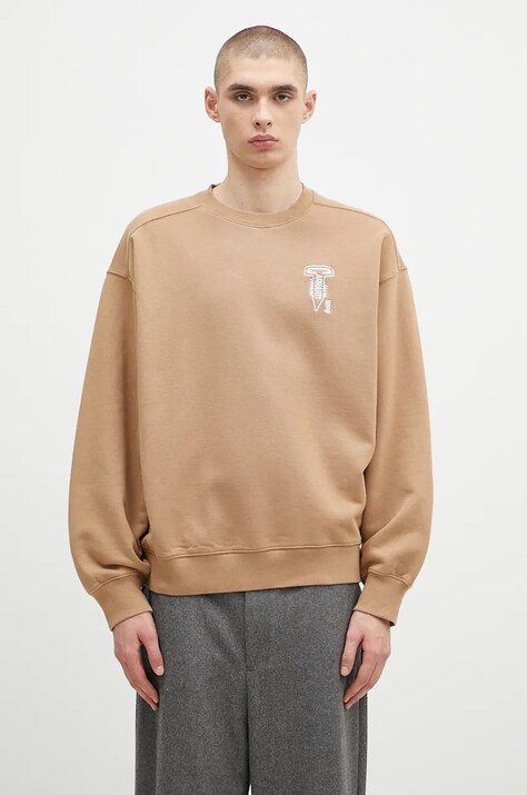 Carhartt WIP bluza bawełniana Cross Screw Sweat męska kolor zielony z aplikacją I034039.2KCXX