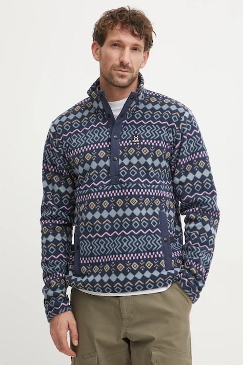 Haglöfs bluza sportowa Mora Mid kolor niebieski wzorzysta 606556