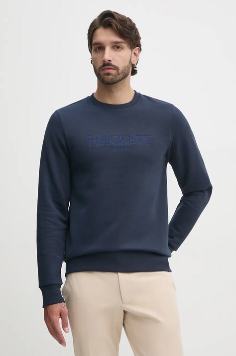 Кофта Hackett London мужская цвет синий с аппликацией HM581279