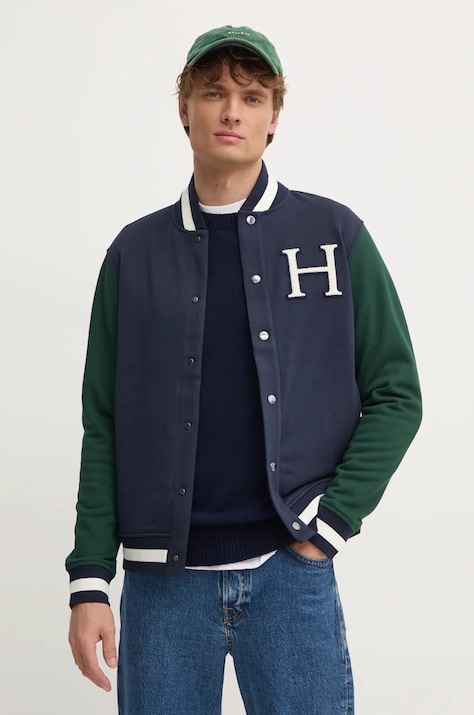 Кофта Hackett London мужская цвет синий узор HM581281