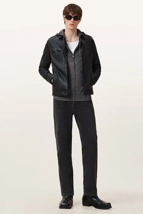AllSaints кофта на застібці з капюшоном чоловіча вовняна — фото 5