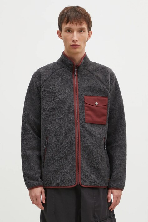 Fleecová mikina Fjallraven Vardag Pile Fleece M šedá barva, F84158.030.352